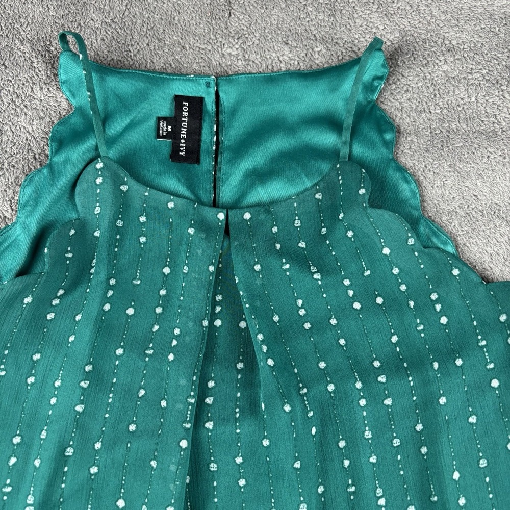 Fortune +‎ Ivy Sleeveless Shirt Size Blouse Womens Green Medium